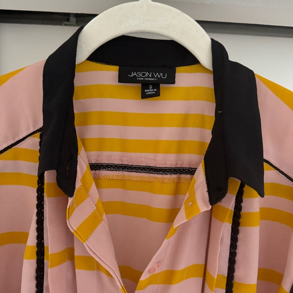 Jason Wu For Target Striped Pleated Button Up Dre… - image 5